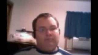 Funny fat man singing \u0026 dancing in chair at pc to 'Numa Numa' by Gary Brolsm