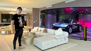 Inside Messi's Porsche Tower With Supercar Elevator