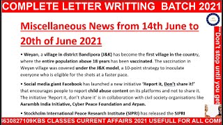 Miscellaneous News from 14th June to 20th of June 2021