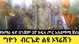 የአማራ ፋኖ በጎጃም 3ኛ ክፍለ ጦር አስደማሚ ጀብድ /ግዮን  ብርጌድ ልዩ ኦፕሬሽን