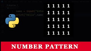 Python Program To Print Square Number Pattern | Pattern Program