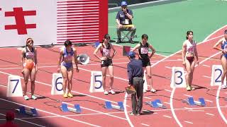 [4k] U20女子100mH 決勝 第107回日本選手権 2023