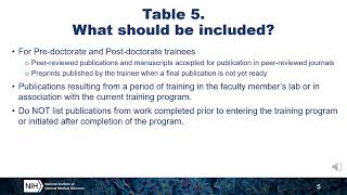 NIH Training Table 5A and 5B - Predoc and Postdoc