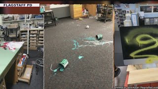 Flagstaff elementary school vandalized with graffiti, smashed windows | FOX 10 News