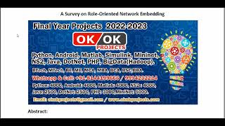 A Survey on Role Oriented Network Embedding