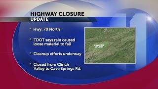 TDOT: Portion of Highway 70N back open in Hawkins County after new rockslide