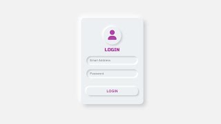 Neumorphism login form using HTML and CSS