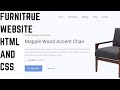 How to make a furniture website in html css and javascript | source code