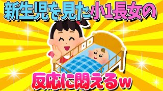 【2ch面白いスレ】新生児を見た小1長女の反応がかわいいｗ【ゆっくり解説】