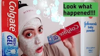 I applied colgate toothpaste on my face | LOOK WHAT HAPPENED