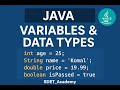 Java Basics: Variables and Data Types Explained |#JavaTutorial #JavaForBeginners #javavariables
