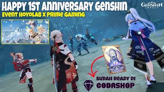Happy 1st Anniversary - Blessing sdh Ready di CODASHOP - Event HoYoLAB x Prime Gaming