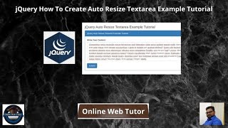 jQuery How To Create Auto Resize Textarea Example Tutorial | How To Create Auto Expand Textarea