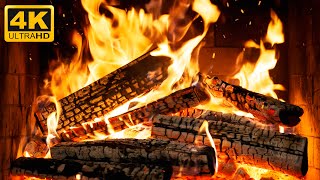 🔥 Cozy Crackling Fireplace: Burning Logs \u0026 Gentle Fire Sounds for Ultimate Relaxation and Sleep 4K