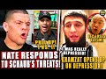 Nate Diaz RESPONDS to Brendan Schaub's THREATS! UFC LOSES $375million;Khamzat on battling depression