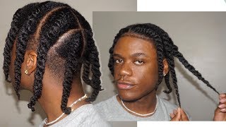 Men's Easy Chunky Flat Twist Tutorial! (Natural 4c-4b Hair)