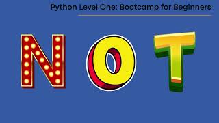 Python Boolean Logic Coding Training Video