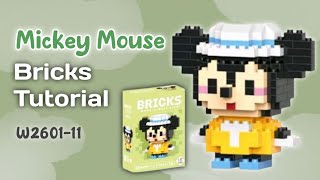 HOW TO BUILD MICKEY MOUSE BRICKS | Lego bricks Mickey Mouse W2601-11