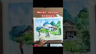 Easy water colour drawing for begginers 🖌 #art #watercolorpainting #drawing #shorts #easy #tutorial