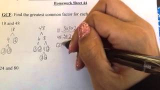 Finding the GCF with Prime Factorization