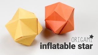 Origami Inflatable Star Tutorial - Stellated Octahedron - Paper Kawaii