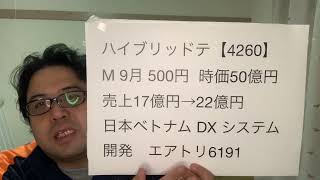 ハイブリッド・テクノロジーズ【4260】新規上場IPO銘柄かんたんチェック！2021.12.23