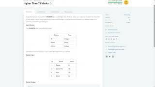 18 Basic Select Higher Than 75 Marks