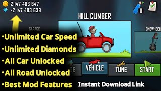 Hill climb racing mod apk (unlimited money diamond and fuel 1.44 1)