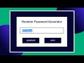 Unleash Secure Passwords: Building a Random Password Generator with HTML, CSS, and JavaScript