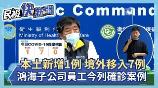 快新聞／本土+1！鴻海子公司員工確診  無死亡個案－民視新聞