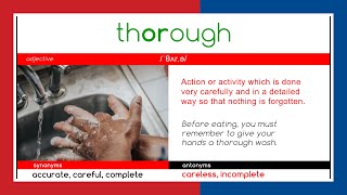 T H O R O U G H  -  WORD OF THE DAY - English - Meaning - Spelling - Synonyms \u0026 Antonyms  SATS