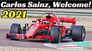 Carlos Sainz Ferrari Debut at Fiorano Circuit! - January 27, 2021 - 2018 Ferrari SF71H Test Day