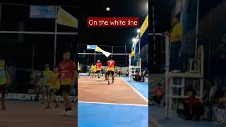 the ball on the white line of Volleyball Tarkamvoli #shorts