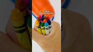 Freeze crayons before sharpening! Get the crayon sharpener 👇🏼 #crayons #arthacks