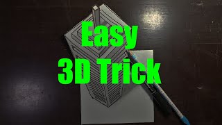 Drawing 3D Skyscraper on  Paper|How to Draw a Big Building Illusion  #drawing #art #howtodraw
