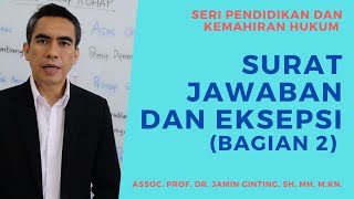 SURAT JAWABAN DAN EKSPESI BAGIAN  2