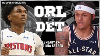 Orlando Magic vs Detorit Pistons Full Game Highlights | Feb 24 | 2024 NBA Season