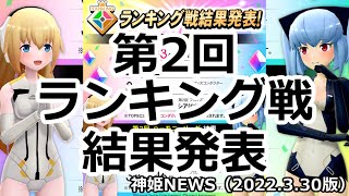 第2回ランキング戦結果発表！神姫NEWS　2022.3.30版（アップデート情報）武装神姫バトルコンダクター