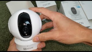 ASMR Unboxing EZVIZ C6CN Indoor Pan \u0026 Tilt Security Camera + AI Motion Sensor!