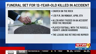 Funeral set for 12-year-old killed in Phenix City accident