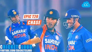 Dhoni Sehwag Yuvraj All Fired Up in EPIC Chase | Highest T20 Chase !!