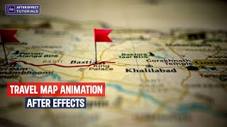 3D map animation after effects | Travel map animation after effects | after effects tutorial