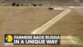 Farmers back Russia in a unique way as Crimean fields show 'Z' & 'V' symbols | World English News