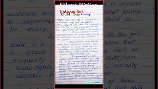 Short note on national girl child day | essay on national girl child day | #silentwriter #essay