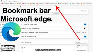 How to show Bookmark Bar in Microsoft Edge