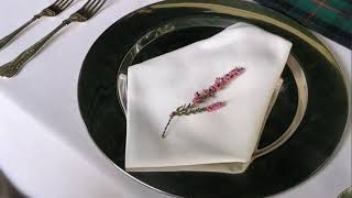 How to fold the monogram napkin - serviette