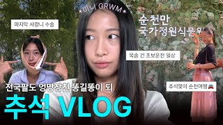 [VLOG] 추석맞이 순천가족여행🗺️ |  미니GRWM, 사랑니 발취 기록🦷, 초보 운전의 고충..?🚘, 심리상담 받는 이유 공개!🫢, 순천만습지·순천국가정원 방문 후기