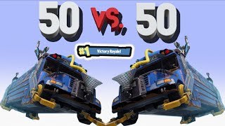 BATTLE BUS VS BATTLE BUS / NEW FORTNITE 50 VS 50 MODE! BATTLE BUS VS BATTLE BUS / NEW FORTNITE 50 VS 50 MODE!