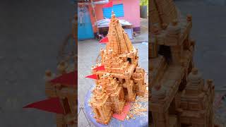 Ayodhya Ram Mandir Replica made by 20 kg Parle G biscuits #ram #ramsita #rammandir #ayodhya