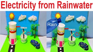 electricity from rainwater from harvesting on rooftop of the house working model | DIY pandit